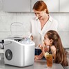 Countertop Portable Ice Maker Machine with Handle, 9 Bullet-Shaped Ice