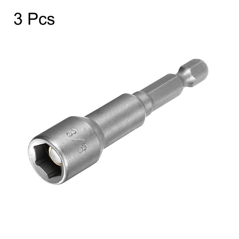 HARFINGTON 3pcs Hex Nut Driver Drill Bit 3/8" 6-Point Socket