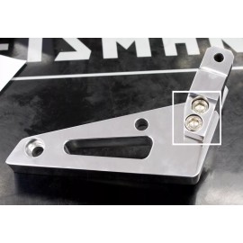 HRG Polished Aluminum Small Block Chevy Air Conditioning Bracket Short Water Pump PS