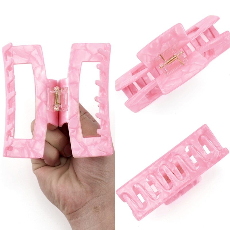 Large Cellulose Acetate Hair Clips for Women Ladies, Textention 4.1inch
