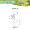 PATIKIL Initial Letter Key Chain, Letter A-Z Keychain Initials Keyring