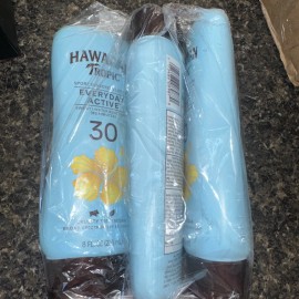 Hawaiian Tropic Lot Of 3 Hawaiian Tropic Everyday Active Lotion Sunscreen SPF 30, 8 fl oz