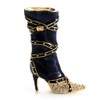 Dark Blue Stiletto High Boot Pin Brooch