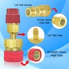 Boltigen R1234YF Quick Coupler, R1234yf to R134a Adapter,1234yf to 134a
