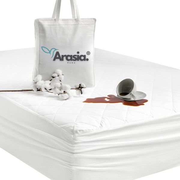 ARASIA Mattress Protector 2-in-1 & Fitted Sheet 90 x 200