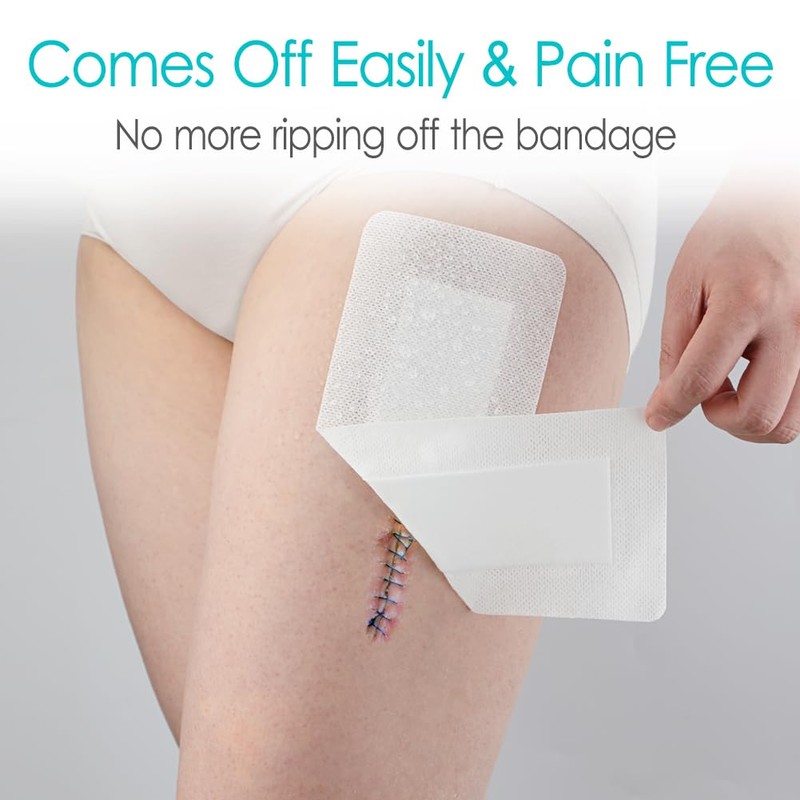 10 Pcs Waterproof Adhesive Island Dressing 4"x14" for Post Knee