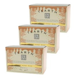 TEARTH Honey Chai Tea Bags, Individually Wrapped with 25 Bags, Set of 3