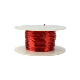 TEMCo 23 AWG Copper Magnet Wire - 4 oz 157 ft 155°C Magnetic Coil Red