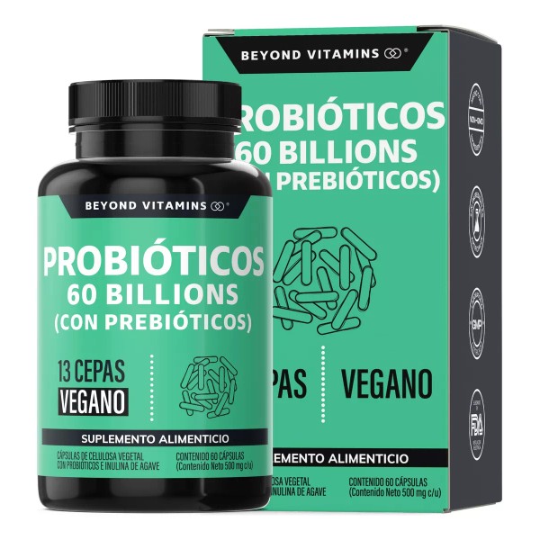 Beyond Vitamins Probioticos 60 Billion Ufc + Prebióticos  - 60 Cápsulas