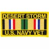 EEINC DESERT STORM, USN SVC. RIBBON Embroidered Shoulder Patch (4"x2-1/8") (1144)