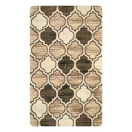 Lahome Moroccan Washable Carpet for Living Room - 3x5 Small Area Rug Aesthetic Non-Slip Throw Bedroom Rugs Thin Low-Plie Entryway Office Rug Print Distressed Rug for Kitchen Bathroom Laundry Room