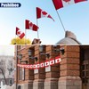 36Pcs Canada Day Flags Sets, Include Canada Garden Flag String