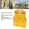 Volunteer Vest for Event Work Clothes with Multi Pockets Yellow