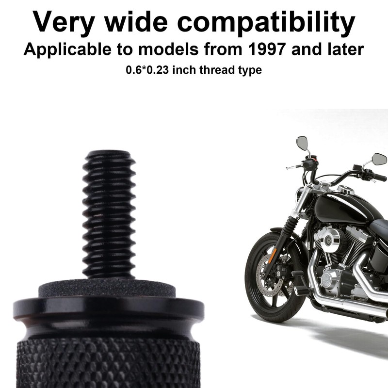 Motorcycle Rear Fender Seat Bolt, Gesture Style 1/4"-20 Thread Knurled
