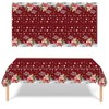 137*274cm Christmas Disposable Tablecloths,Merry Christmas Red Plaid,Snowflake,Car Xmas Tablecloth Waterproof