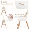 HONEY JOY Baby High Chair, Eat & Grow Beech Wooden