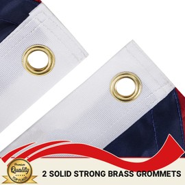 TOPFLAGS Puerto Rico Flag 2x3 Feet - Embroidery Embroidered Puerto Rico Flags with2 Brass Grommets Heavy Duty for Outdoor, Vivid Color Fade-resistant,Sewn Stripes