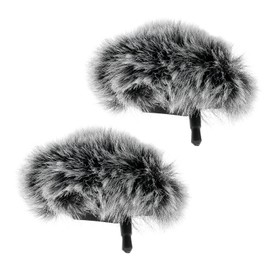 Be In Your Mind Pack of 2 Furry Windscreen Foam Cover for Lavalier Microphone Compatible with DJI Mic 2 Transmitters Compatible with OSMO Pocket 3 Grey