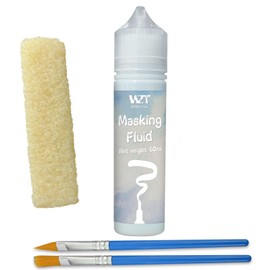 INNOVAYOU Blue Masking Fluid for Watercolor Painting 60ml, Resistant Ink and Pouring Paint, Watercolor Masking Fluid Keeps Areas Colorless and Edges Sharp