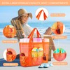 FairyPeach SilverChry Mesh Beach Bag, Storage Bag, Beach Bag, Camping