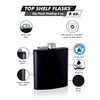 Hip Flask Holding 6 oz - Rubber-Coated Non-Slip Pocket Size,