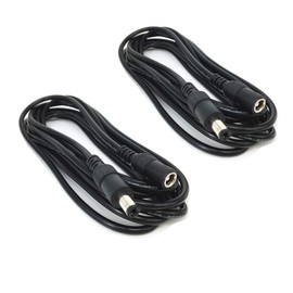 2pcs 16.4ft Black 5.5mm x 2.5mm DC Plug Extension Cable DC Extension Cable Cord 12V 5.5mm x 2.5mm Barrel Male Plug Connector