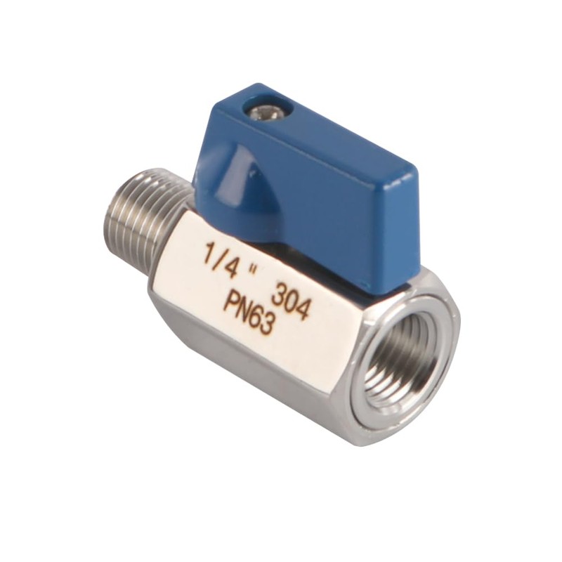 Tiardey Mini Ball Valve Stainless Steel Mini Ball Valve 1/4