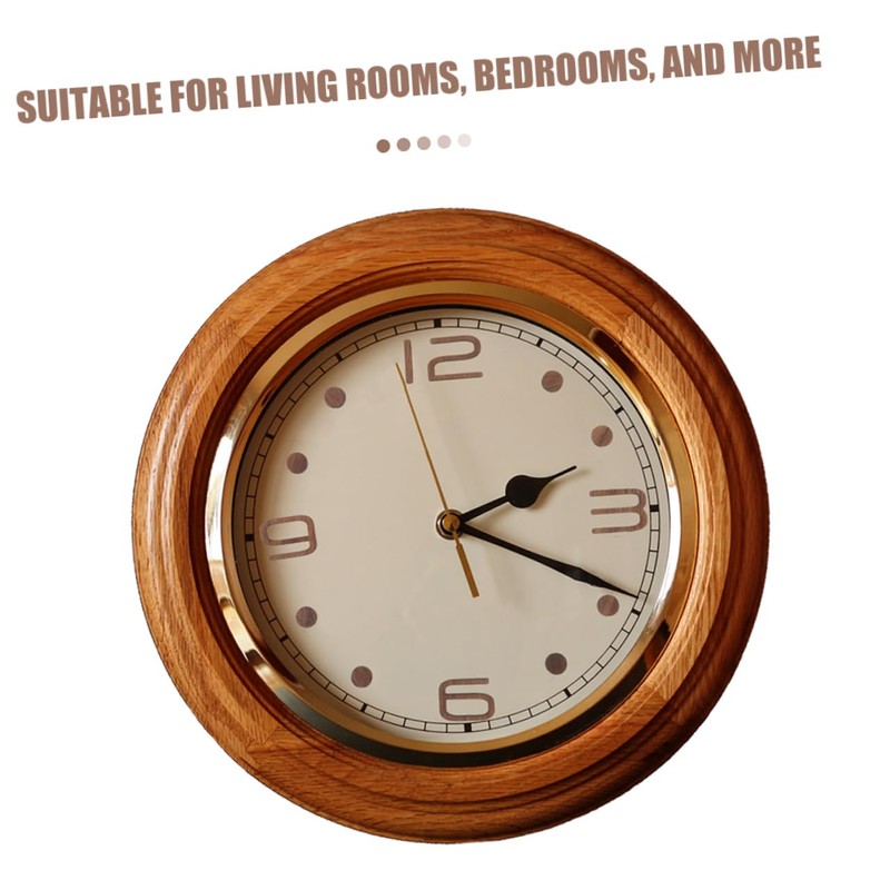 ABOOFAN 1Set DIY Wall Clock Numerals Kit Natural Wood Texture