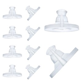 Bullet Clutch Earring Backs with Pad, 150 Pcs Clear Rubber Silicone Earring Backs