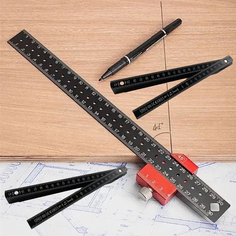 Folding Ruler Made of Plastic, 5 Pieces Folding Ruler, 2