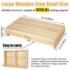 Wooden one Step Stool- Solid Pine Wood Step Riser with