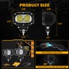 Auxbeam 4 Inch LED Square Pod Light, 60W White Spot