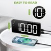 KeeKit 7 Inch Digital Alarm Clock with Bluetooth Sync Time,