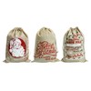 3PCS Christmas Sacks 15.7“ X 22‘’. Pack of 3 Drawstring