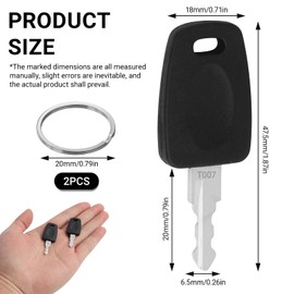 2 Pieces Keys Compatible For TSA, 007&002, Travel Key, Suitcase Key Lock Tsa Luggage, Emergency Key for Luggage Combination Lock, Multifunctional Universal