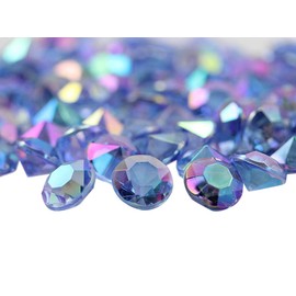 Allstarco 200PCS 12mm Lite Blue Carats Acrylic Diamond Confetti AB Coating for Table Scatter Wedding Decorations Vase Fillers