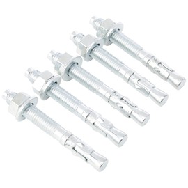 AHC K-ZYTB12100B5 M12 x 100 mm Through Bolts - Zinc Plated (Pack of 5)
