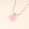 COAI Heart Rose Quartz, Love Fulfillment Necklace, Women's, rose quartz,