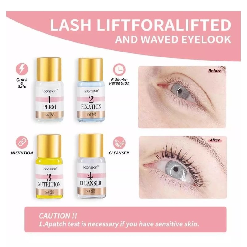 Inconsign Kit Rizado Pestañas Lash Lifting + Pigmento Pestañas Cejas