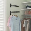SKIKEN Swing Arm Clothes Hanger Rack Wall Mount, Laundry Room