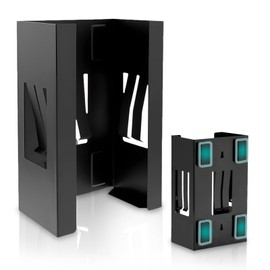 DrosoKing Magnetic Box Glove Holder, Glove Dispenser Wall Mount Black, Magnetic Tool Rack For Rubber Gloves Tissue, Disposable Glove Organizer Of Lab, Home Office Kitchen Organizing Accessories