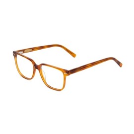Calabria Ernest 4868 Cat-Eye Blue Light Blocking Reading Glasses +0.00 Demi-Tortoise Havana Blonde/Silver Accent Men Women