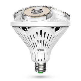 SANSI 8000 Lumens BR40 LED Light Bulb, Bright 500W Equivalent E26 LED Bulb, 5000K Daylight Non-Dimmable 25,000-Hour Lifetime, Safe 50W Bulb for Garage Office Stadium Supermarket