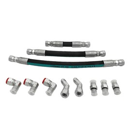 Zieichy 9497HP3 HPOP Oil Lines Hoses Set With Crossover Compatible with 1994-1997 OBS Ford 7.3L Powerstroke Diesel Engines