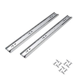 Knobonly 2 Pair Side Mount Drawer Slides 22 Inch, Sliver Soft Close Ball Bearing Kitchen Cabinet Drawer Slides, Full Extension, 100lb Load Capacity