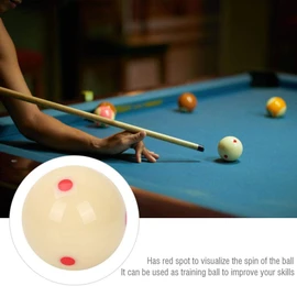 Tbest Porta Pelotas Billar,Bola de Entrenamiento de Billar,Bola de Entrenamiento de Billar de Resina de 5,72 cm Bolas de Billar de práctica de Punto Rojo para Adultos Niños