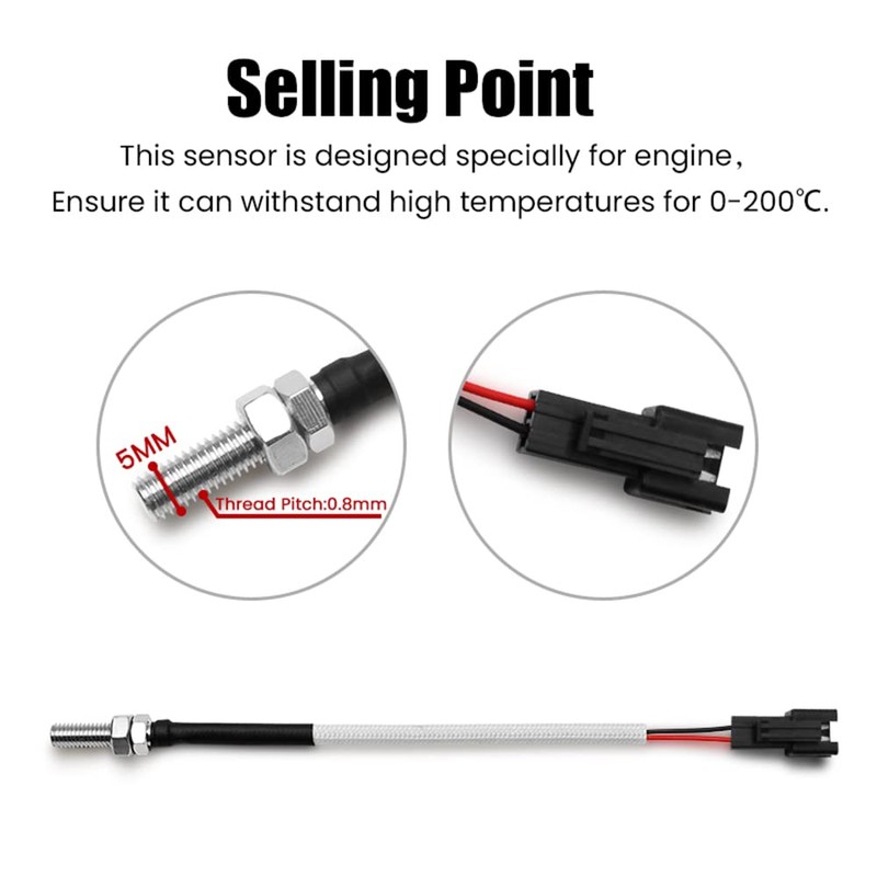 Cylinder Head Temperature Sensor Line 10mm 14mm Probe Sensor Adapter