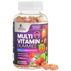 Nature's Nutrition Gomitas multivitamínicas para adultos - Gomitas multivitamínicas diarias para adultos con vitaminas A, C, D, B12 para mujeres y hom