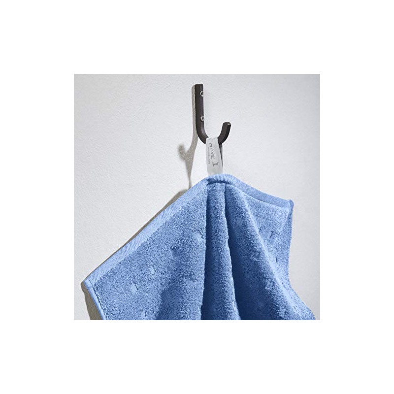 Möve Quadretti Guest Towel Pack of 2 Terry Light Blue