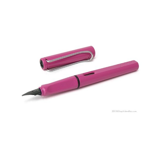 Lamy Safari Pink Fountain Pen - Extra Fine Nib